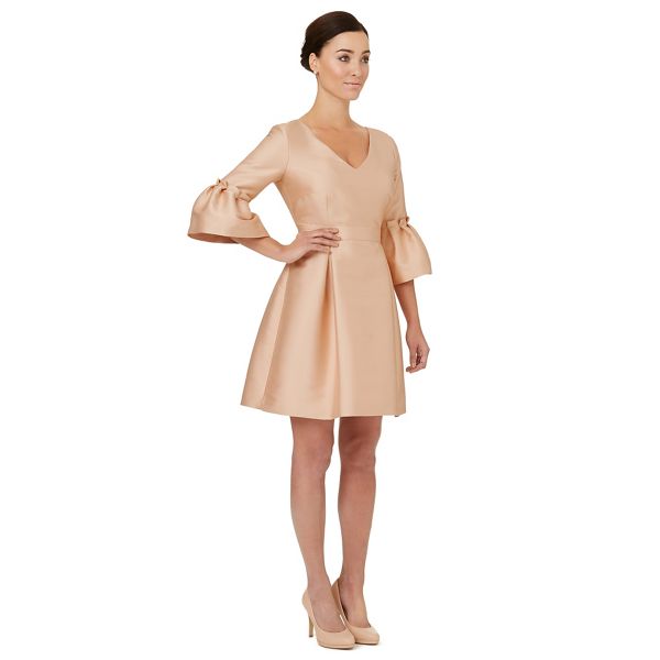 Ariella London Dresses - Pale pink 'Zaza' puff sleeves dress