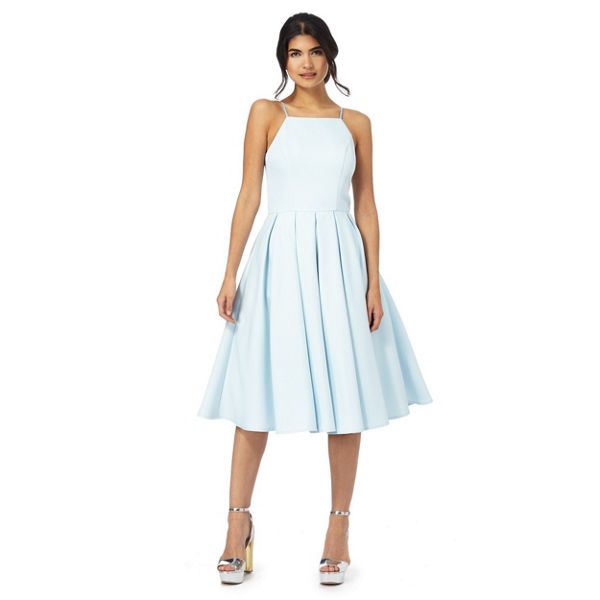 Chi Chi London Dresses - Blue 'Iryana' plus size sleeveless dress