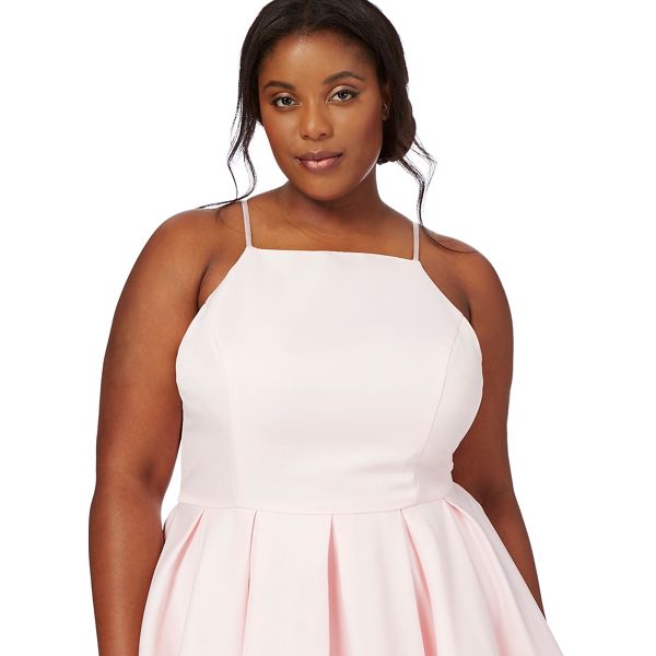 Designer Chi Chi London Pink 'Iryana' sleeveless plus size dress 1760101036