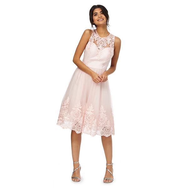 Chi Chi London Dresses - Pink 'Sabrina' lace dress