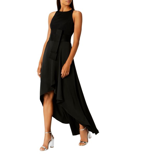 Coast Dresses - Black 'April' high neck high low dress