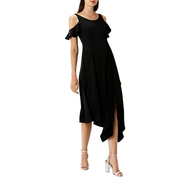 Coast Dresses - Black 'Livia' Cold Shoulder Midi Dress