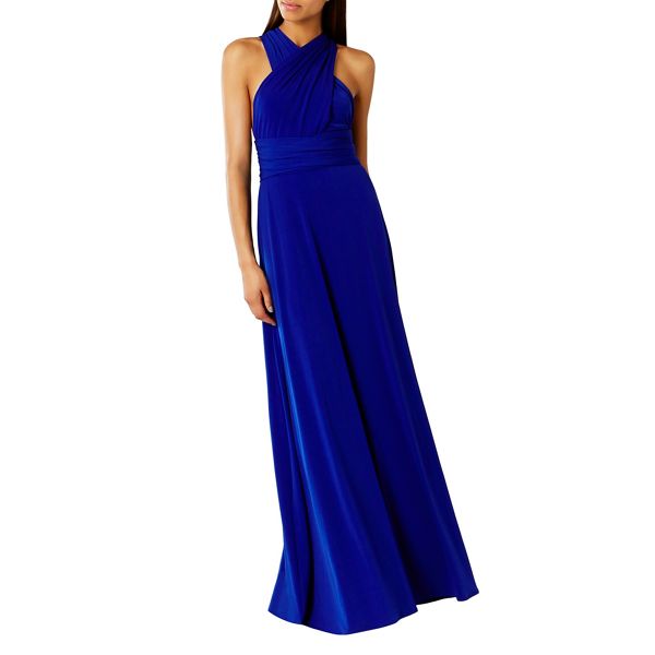 Coast Dresses - Bright blue corwin multi tie jersey maxi dress