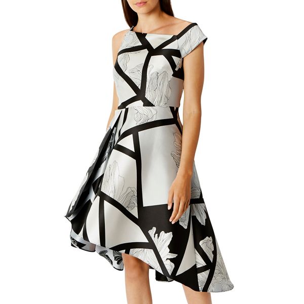 Coast Dresses - Monochrome 'Barton' Print Full Midi Dress