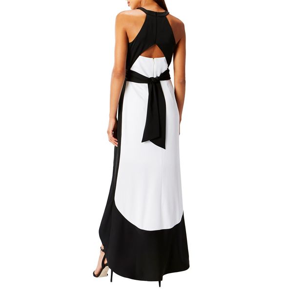 Latest Coast Monochrome crepe 'Char' halterneck maxi dress 58607_01852389 Outlet