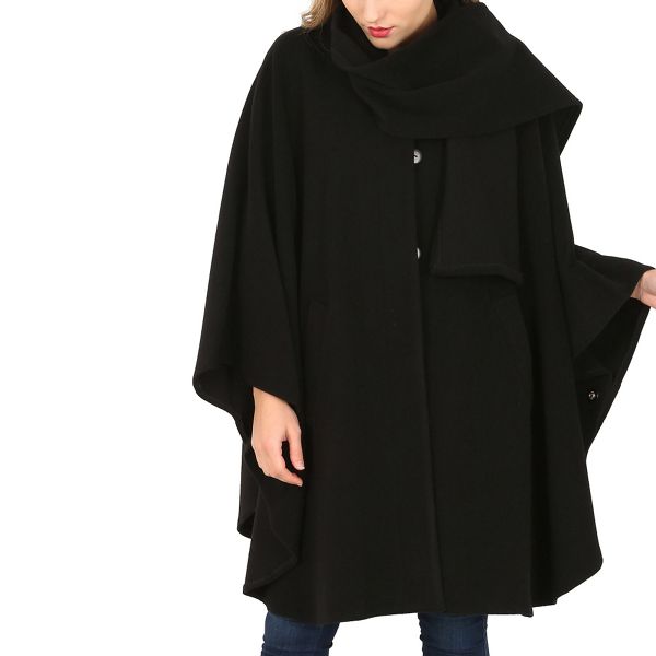 David Barry Coats & Jackets - Black cashmere cape