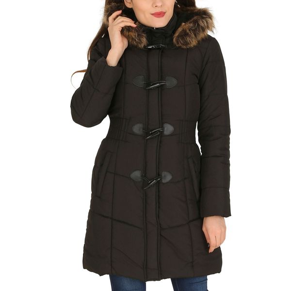 David Barry Coats & Jackets - Black hooded toggle coat