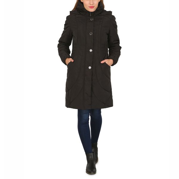 Outstanding David Barry Black ladies padded coat 60514_FFN0042707