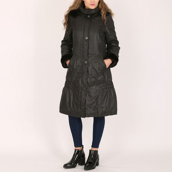 David Barry Coats & Jackets - Black ladies padded raincoat