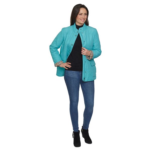 David Barry Coats & Jackets - Blue collarless popper jacket
