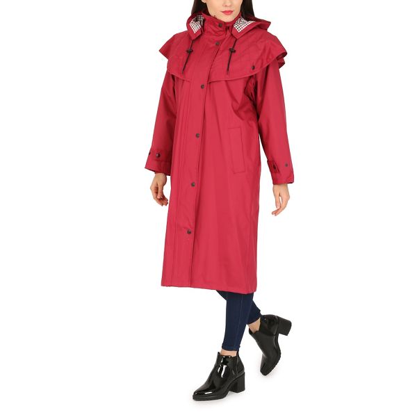 David Barry Coats & Jackets - Red cord storm coat