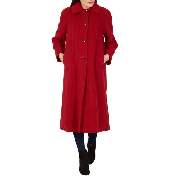 David Barry Coats & Jackets - Red large collar coat