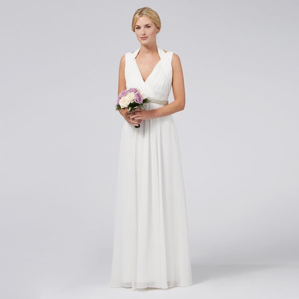 Latest Debut Ivory 'Ava' v-neck wedding dress 80106509