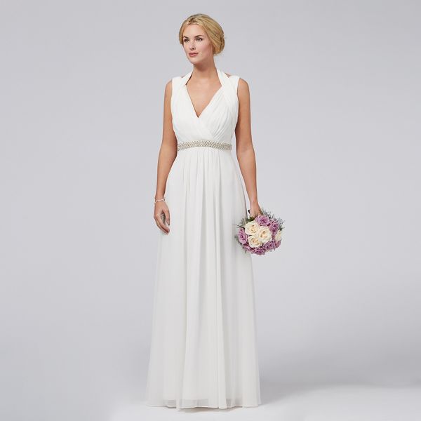 Debut Dresses - Ivory 'Ava' v-neck wedding dress