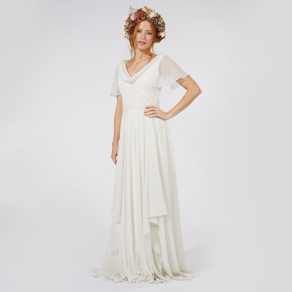 Debut Dresses - Ivory 'Honesty' floral embroidered bridal dress