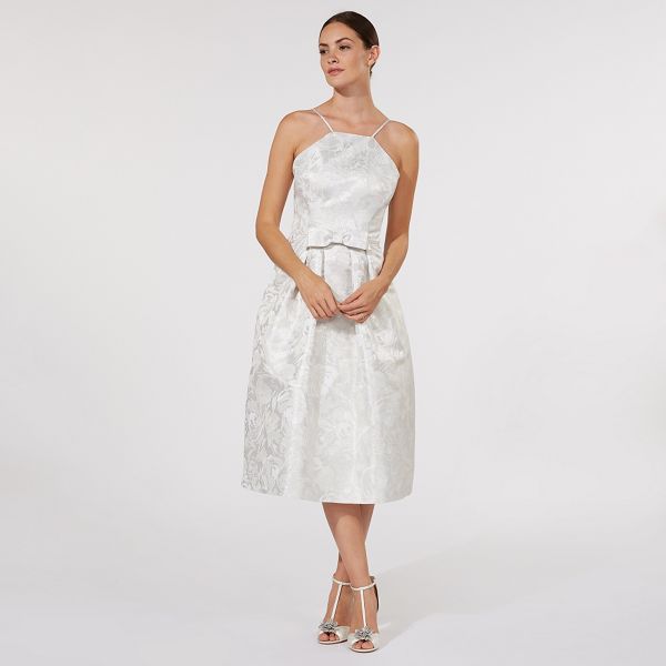 Debut Dresses - Silver 'Honor' midi wedding dress