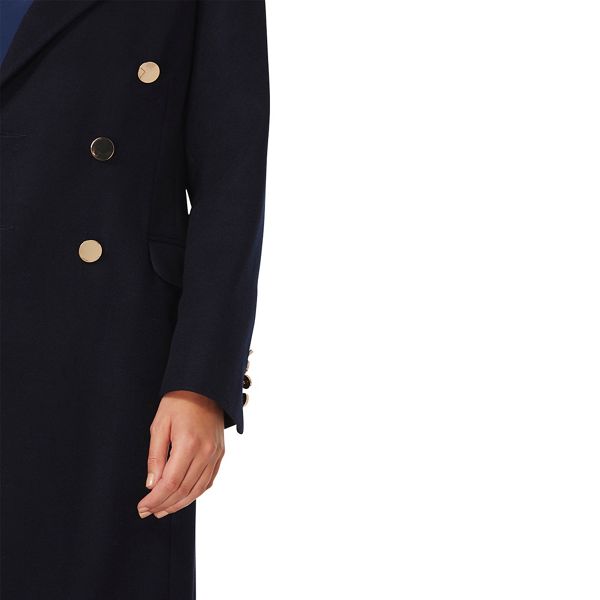 Outstanding Dorothy Perkins Navy double breasted button crombie coat 33678_98532430