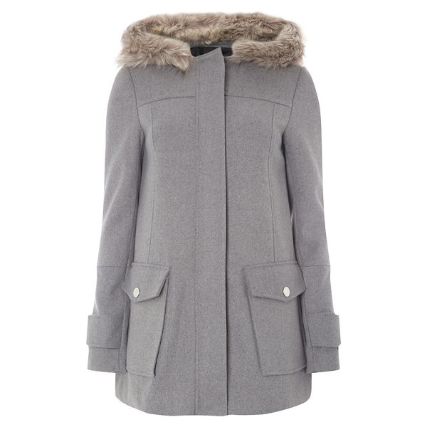 Dorothy Perkins Coats & Jackets - **tall grey utility duffle coat