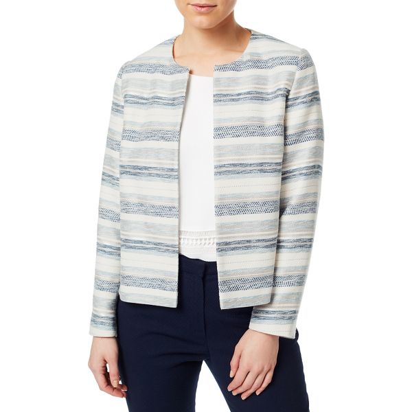 Eastex Coats & Jackets - Blue striped jacket