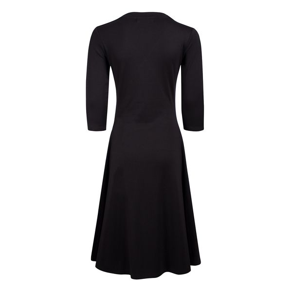 Outstanding Fever Black jersey 'Andrea' v-neck wrap dress 64592_ANWDR17W60