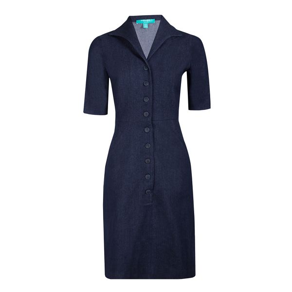Fever Dresses - Blue denim 'Nell' shirt dress