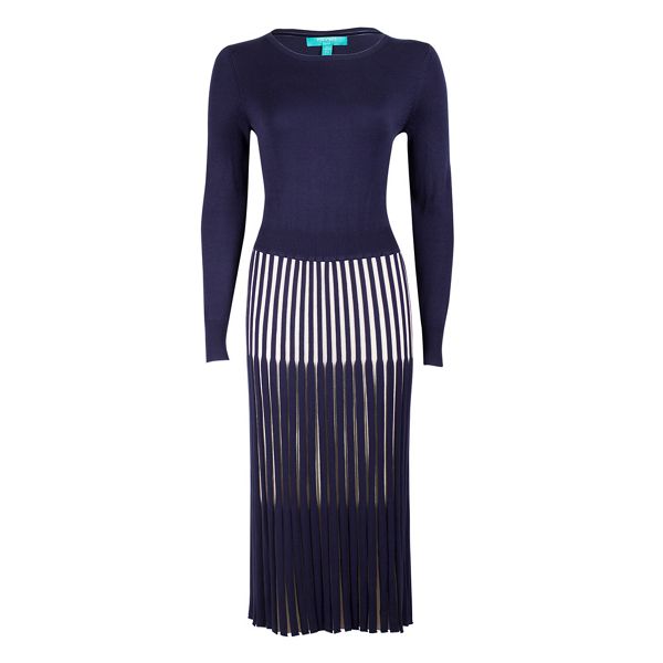 Fever Dresses - Blue 'Lewes' long sleeves dress