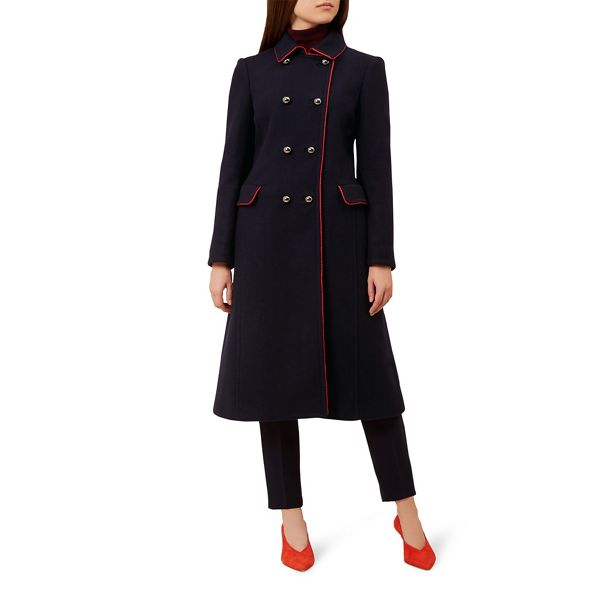 Hobbs Coats & Jackets - Navy 'Carla' coat