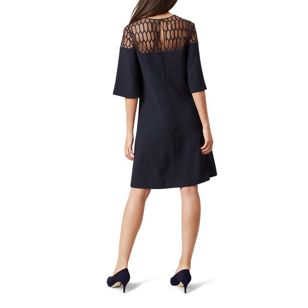 Fashion Hobbs Blue 'Tiana' knee length shift dress 64104_59007 Outlet