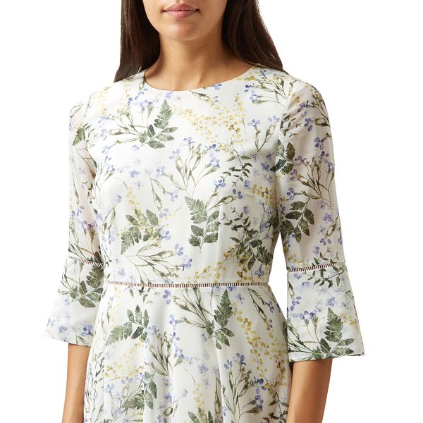 Durable Hobbs Cream floral print 'Virginia' knee length dress 64104_58696 On Sale