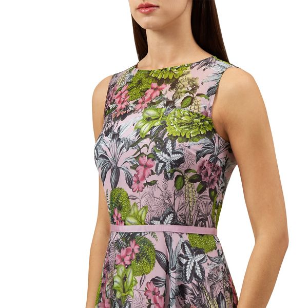 Hot Sale Hobbs Multicoloured floral print chiffon 'Georgie' midi tea dress 64104_58749 On Sale