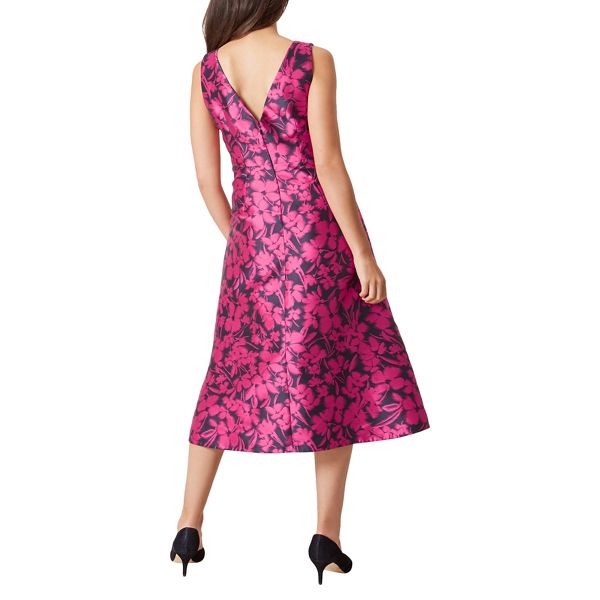 Stylish Hobbs Pink floral print 'Florentine' midi dress 64104_58589 For Sale