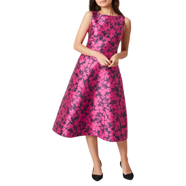 Hobbs Dresses - Pink floral print 'Florentine' midi dress