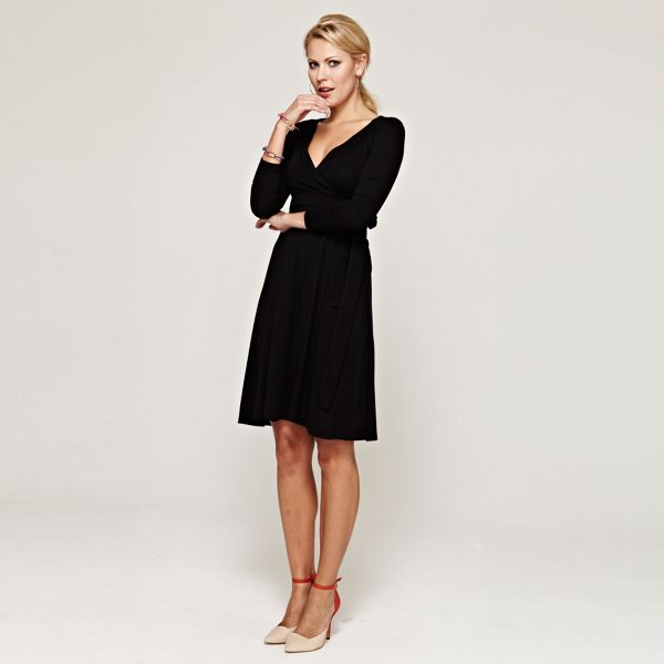 Latest HotSquash Black Wrap Dress in clever fabric 62035_HS011160