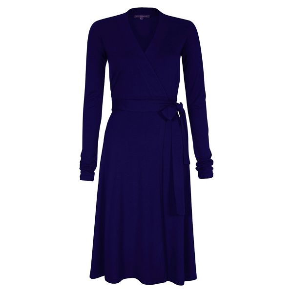 HotSquash Dresses - Blue Wrap Dress in clever fabric