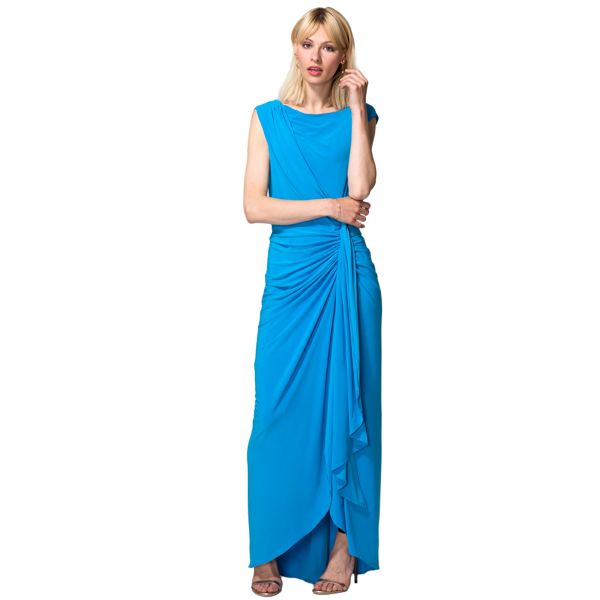 HotSquash Dresses - Light Blue Grecian Style Maxi Evening Gown