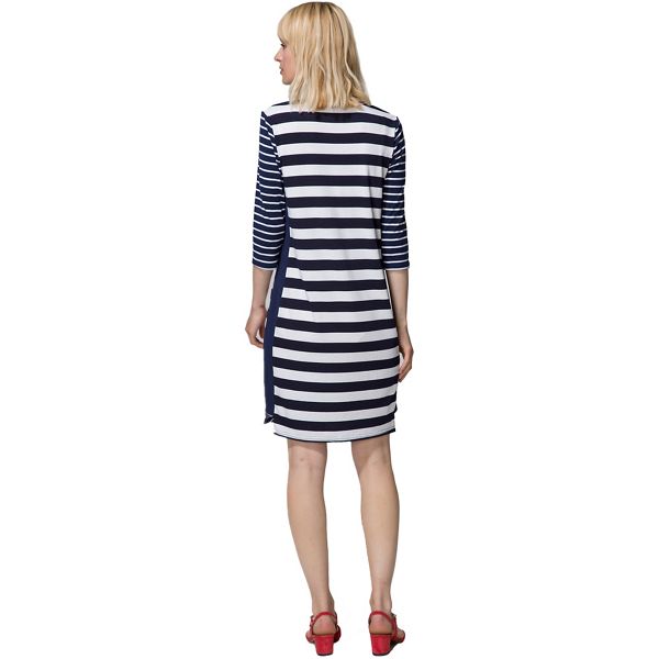 Timeless HotSquash Navy striped york dress in clever fabric 62035_HSWD31494