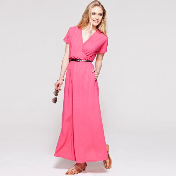 Exquisite HotSquash Pink maxi dress with CoolFresh 62035_HS008305