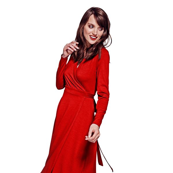 Outstanding HotSquash Red Wrap Dress in clever fabric 62035_HS011103