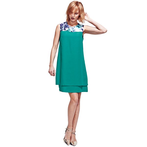 HotSquash Dresses - Turquoise Double Layered Dress in CoolFresh fabric