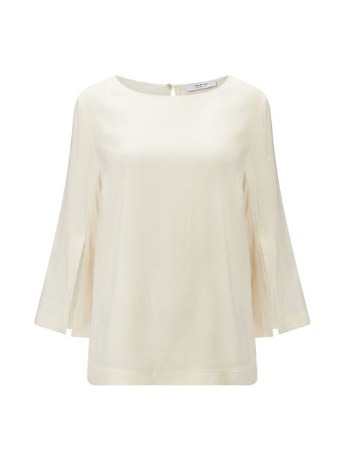 Jacques Vert 100% Polyester Ivory SPLIT SLEEVE SOPHISTICATED TOP