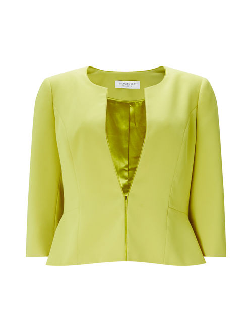 Jacques Vert 100% Polyester Mid Yellow ERICA CREPE JACKET