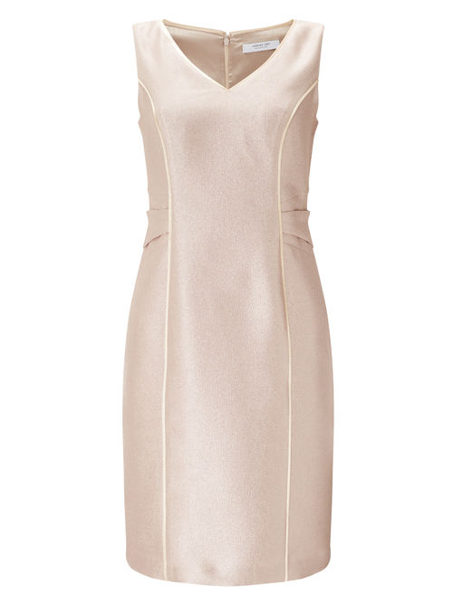 Jacques Vert 69% Polyester, 31% Viscose Light Pink TARA TEXTURED DRESS