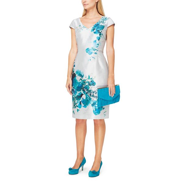 Jacques Vert Dresses - Helena shantung floral print dress