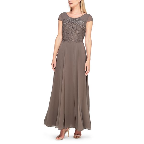 Jacques Vert Dresses - Morena lace and chiffon maxi dress