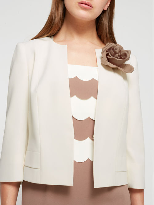 Exquisite Jacques Vert Ivory SOPHIA CORSAGE DETAIL JACKET 10046291