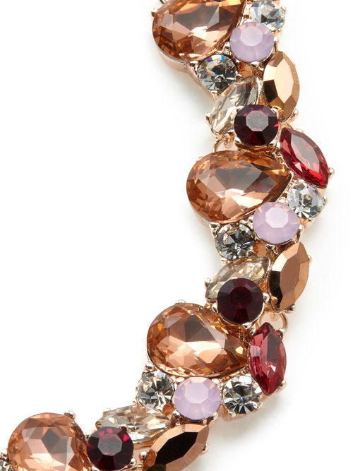 Exquisite Jacques Vert Mid Pink MIXED COLOUR CRYSTAL NECKLACE 10046835