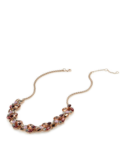 Exquisite Jacques Vert Mid Pink MIXED COLOUR CRYSTAL NECKLACE 10046835