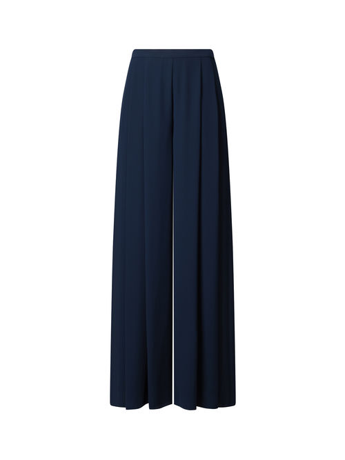 Jacques Vert Navy CHIFFON PLEATED TROUSER