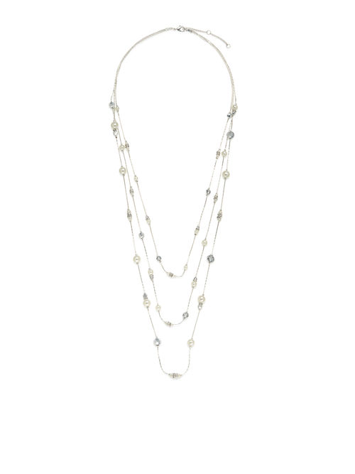 Jacques Vert White PEARL LONG ROPE NECKLACE