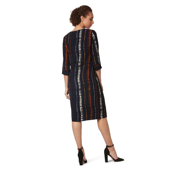 Exquisite James Lakeland Blue striped knee length shift dress 64592_FORTUNA43 Outlet